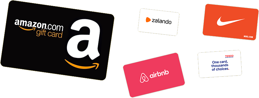 Gift cards you can redeem with Voltimum+